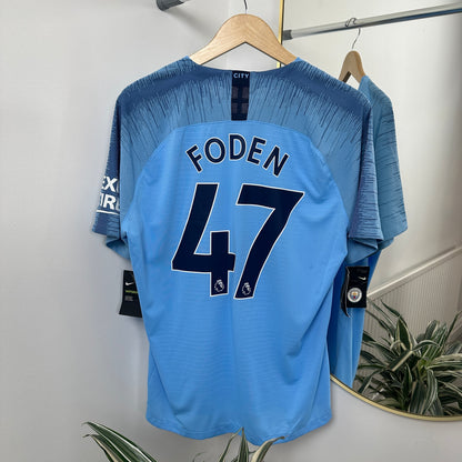 2018/19 Manchester City Phil Foden Vaporknit Home shirt Size XL