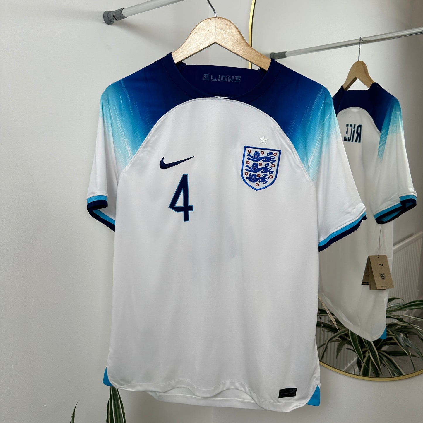 England Home 2022/23 Declan Rice #4 Size L