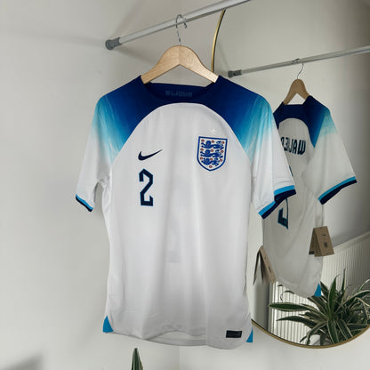 England Home 2022/23 Kyle Walker #2 Size M