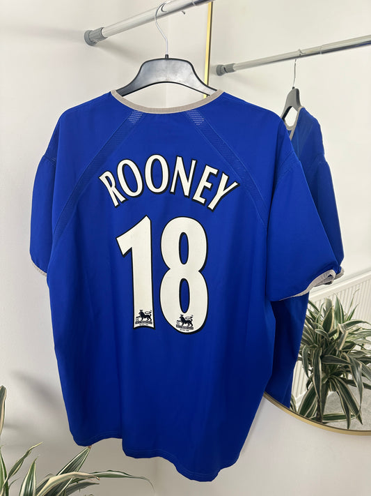 Everton Home 2003/4 Wayne Rooney #18 Authentic XL